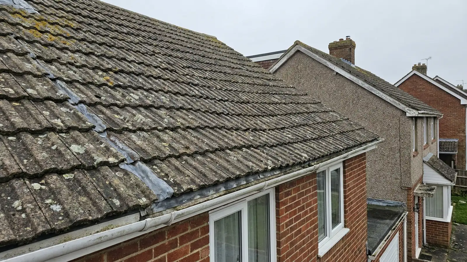 A dip in the roof line